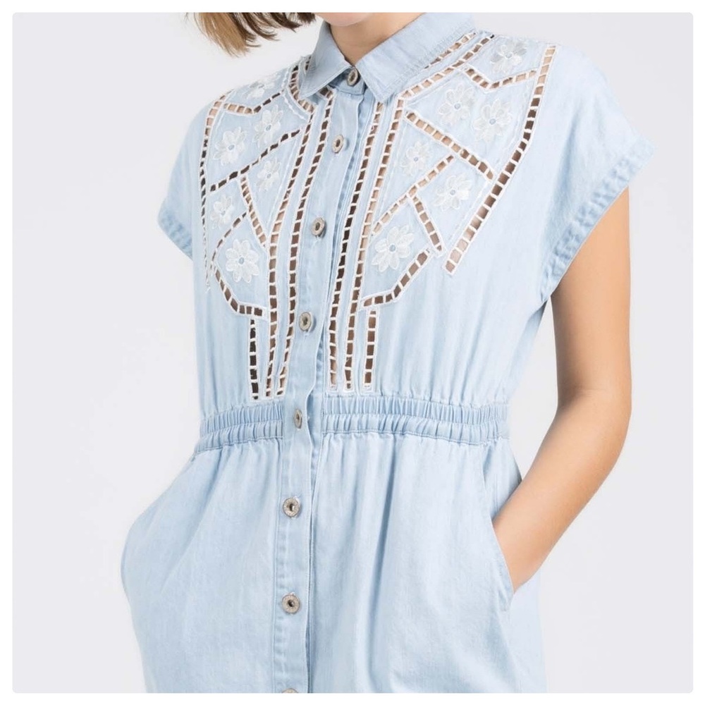Polly Farms Chambray Denim Prairie Dress - Picture 2 of 11